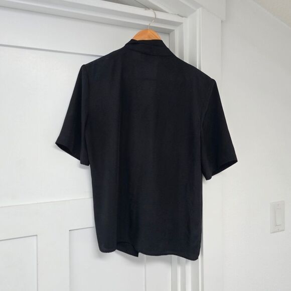 Frenzo Vintage 80s Half Sleeve Blazer Blouse in Black - Picture 5 of 12